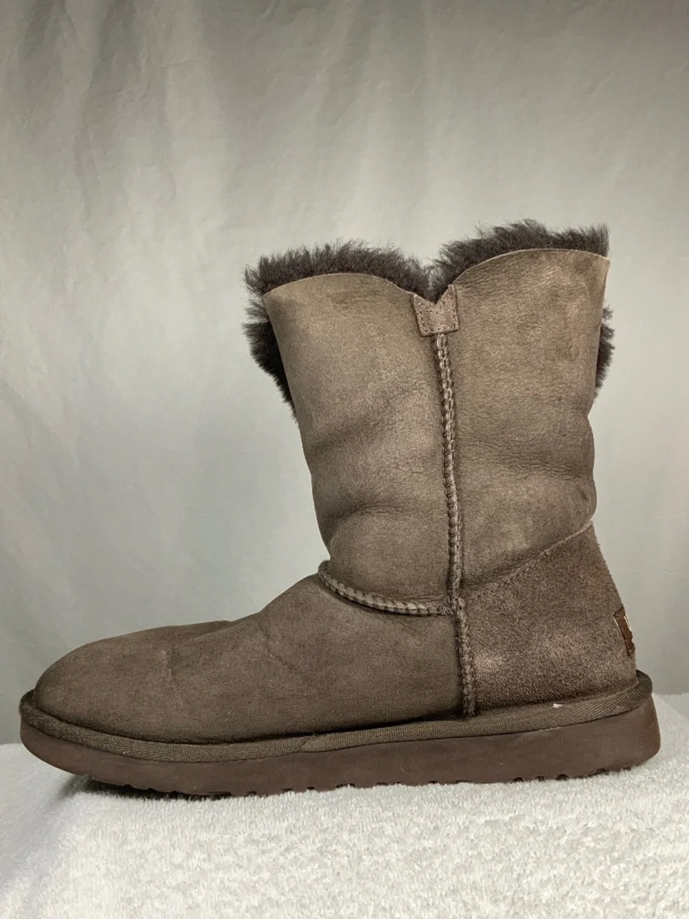 UGG Brown Baily Button Boot - Size 8